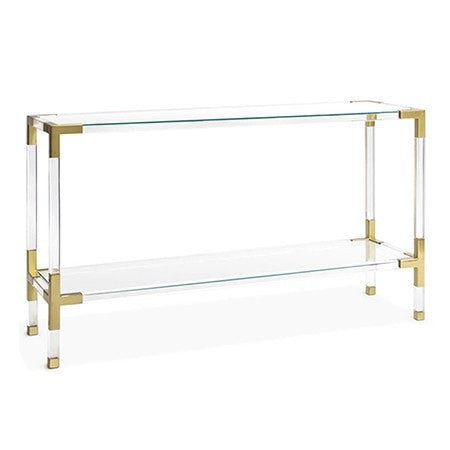 Small acrylic console table sales