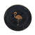 FLAMINGO BLACK AND GOLD SALAD PLATE