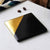 BLACK AND GOLD SQUARE COASTER