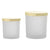 WHITE GLASS JAR W/ LIDS (SET of 2)