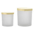 WHITE GLASS JAR W/ LIDS (SET of 2)