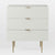 WHITE RETRO CHEST OF DRAWERS