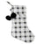 GREY GINGHAM CHRISTMAS STOCKING