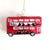 RED DOUBLE DECKER BUS ORNAMENT