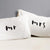 MR + MRS CREAM LINEN PILLOWCASE