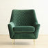 VELVET RETRO ARMCHAIR