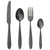 BLOOMINGVILLE MATT BRUSHED BLACK CUTLERY SET 4PCS