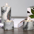 GREY MARBLE TEA-LIGHT HOLDER