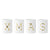 XMAS WHITE PORCELAIN VOTIVE (SET OF 4)