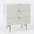 WHITE RETRO CHEST OF DRAWERS